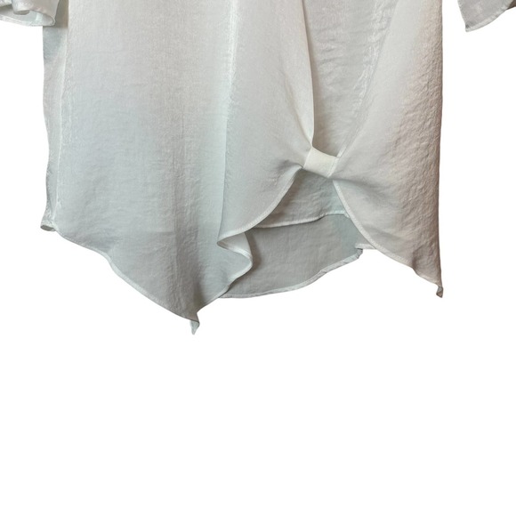Elisa Rivera White Short Sleeve Blouse Size ES 36 US Small - Picture 4 of 9